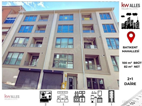 Eskişehir Tepebaşı Batıkent'te satılık 2+1 sıfır dairenin modern dış cephe görünümü