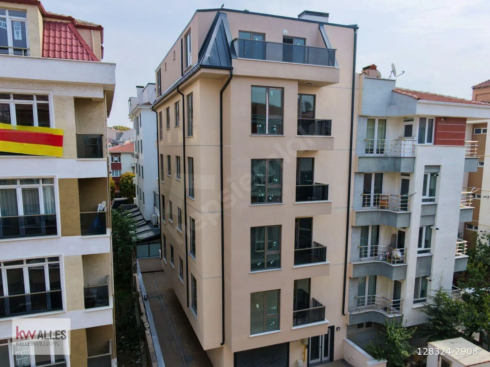 Eskişehir Bahçelievler kiralık daire – sıfır 3+1 dubleks dairenin bulunduğu binanın dış cephesi
