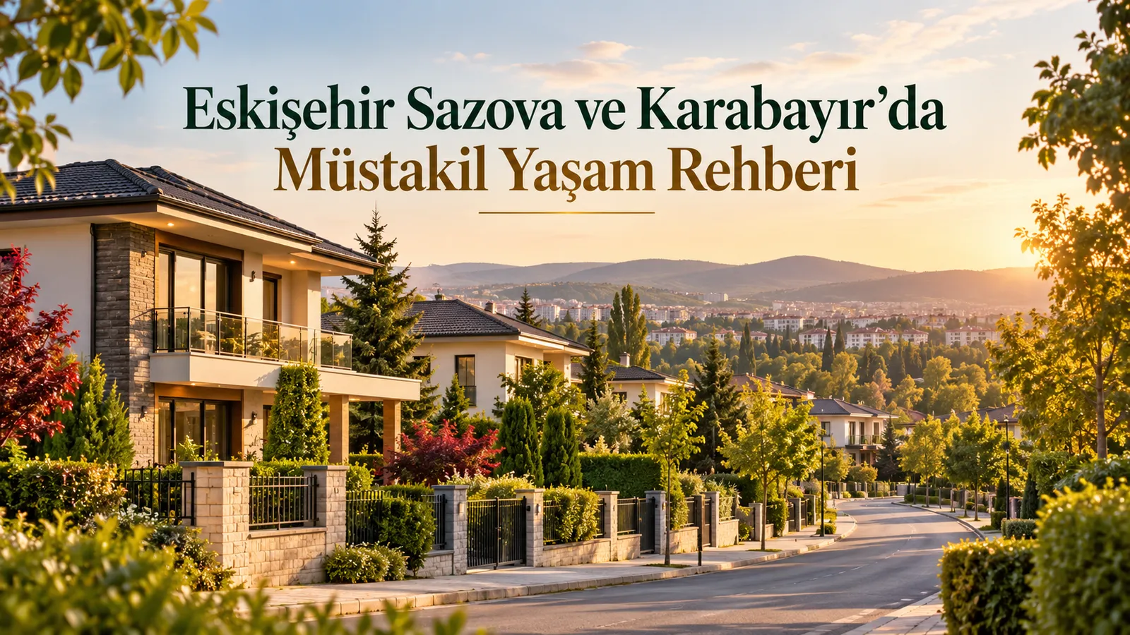 Sazova Karabayır’da ağaçlarla çevrili bahçeli müstakil villa