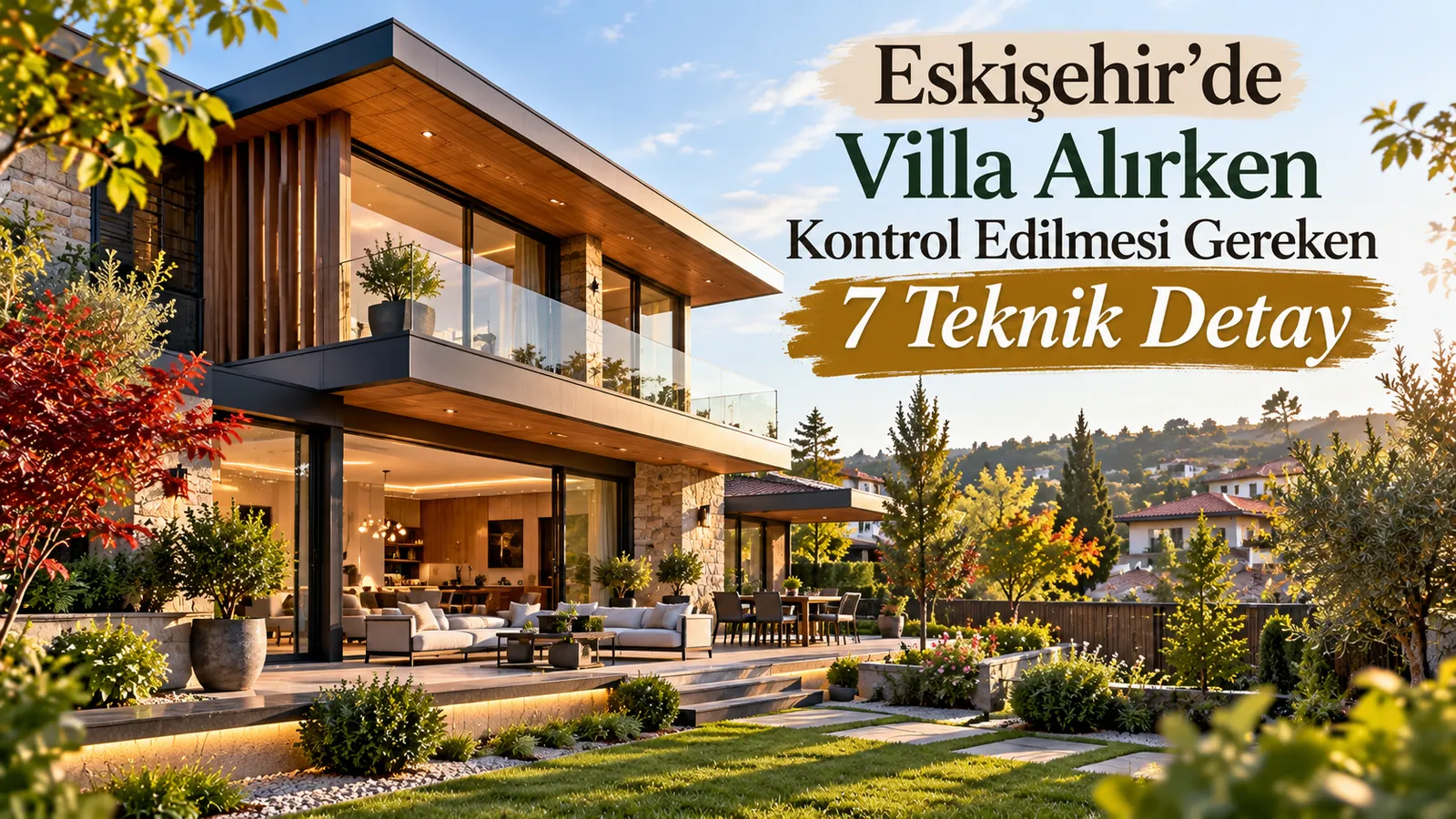 Villa alırken teknik kontrol yapan danışman ve alıcı